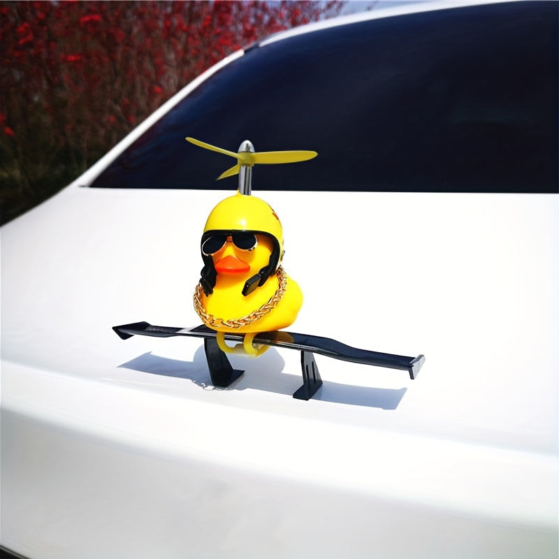 Mini Car Tail Little With Yellow Duck DIY Modified Decoration Ornaments