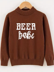 Knitted Crew Neck Pullover Sweater for Men