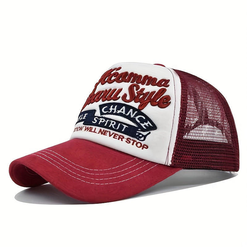 3D Embroidery Alphabet Baseball Cap Mesh Hat