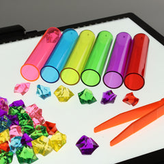 60pcs Gem Clip Sensory Toy Test Tube Clip Beads