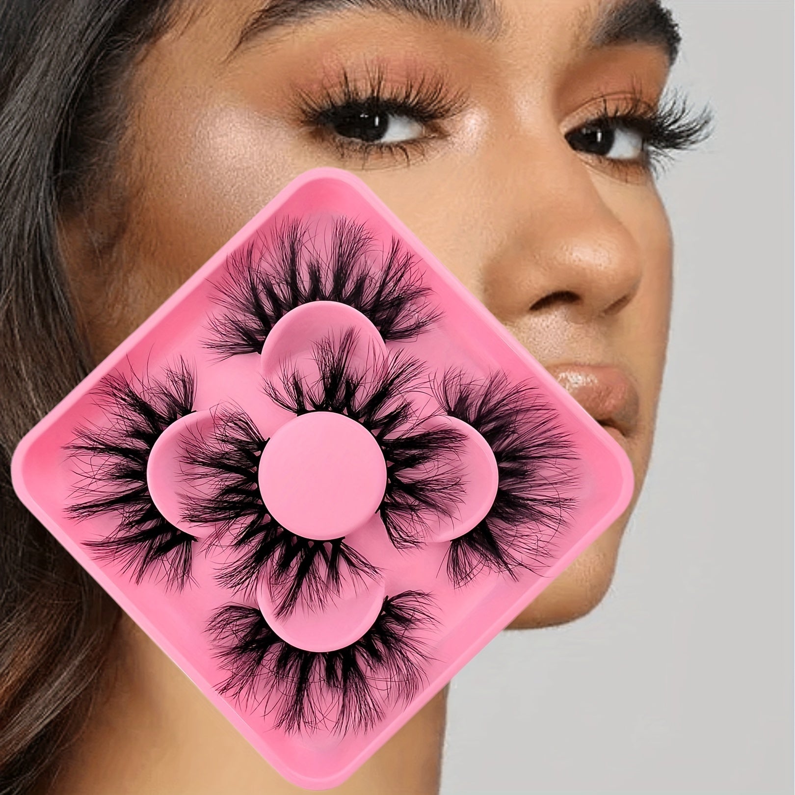 3 Pairs D Curl Faux Mink False Eyelashes, Thick and Fluffy, Waterproof