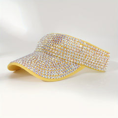 Sunshade Top Hat Cap Inlaid with Diamonds