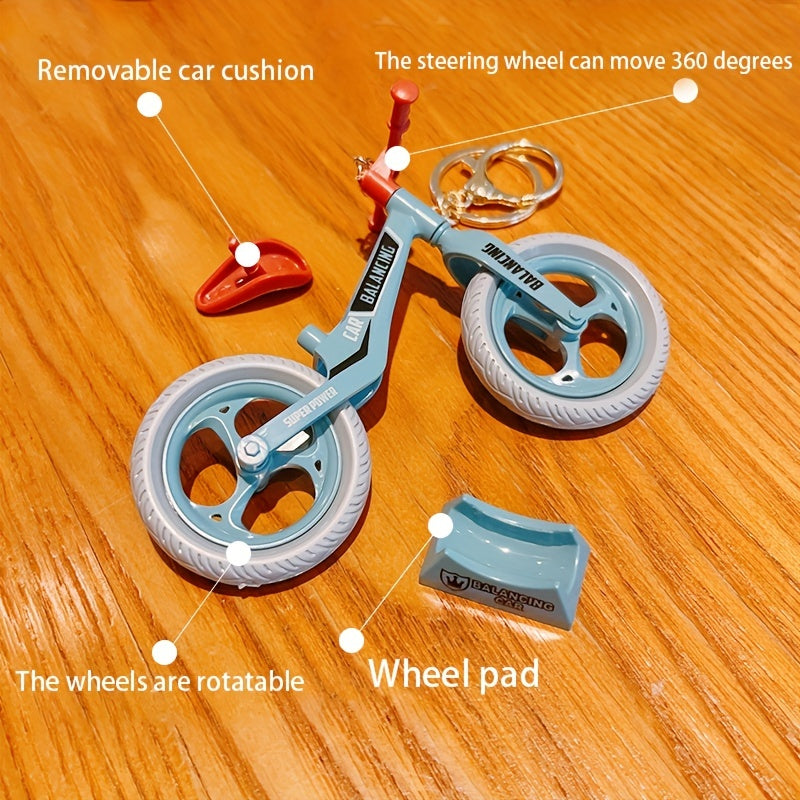 Cartoon Bicycle Keychain Bag Pendant - Fun & Playable