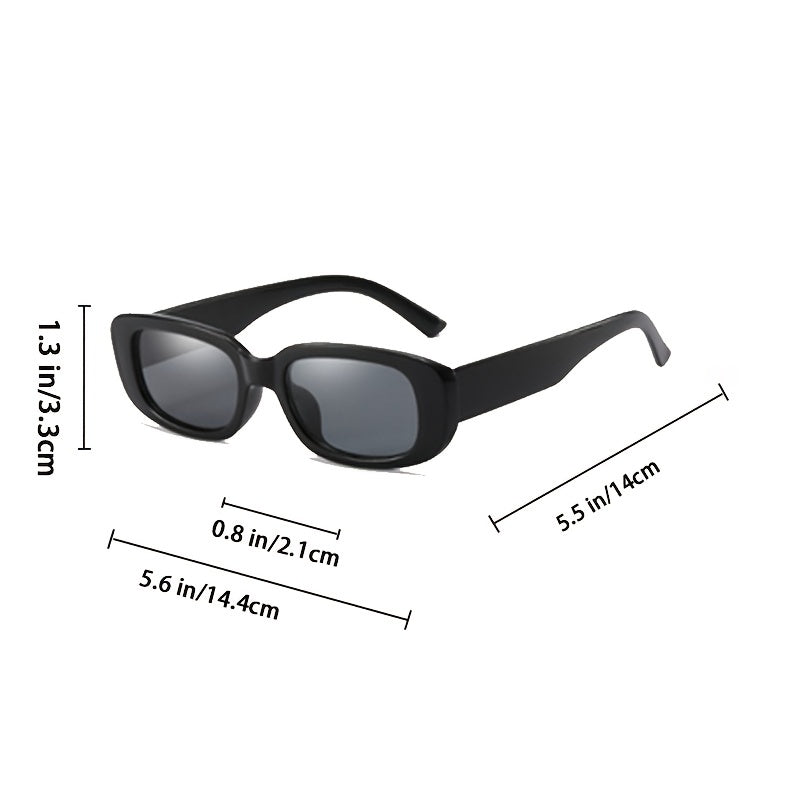 Narrow Square Frame Sunglasses Retro Vintage 90s Y2K Style