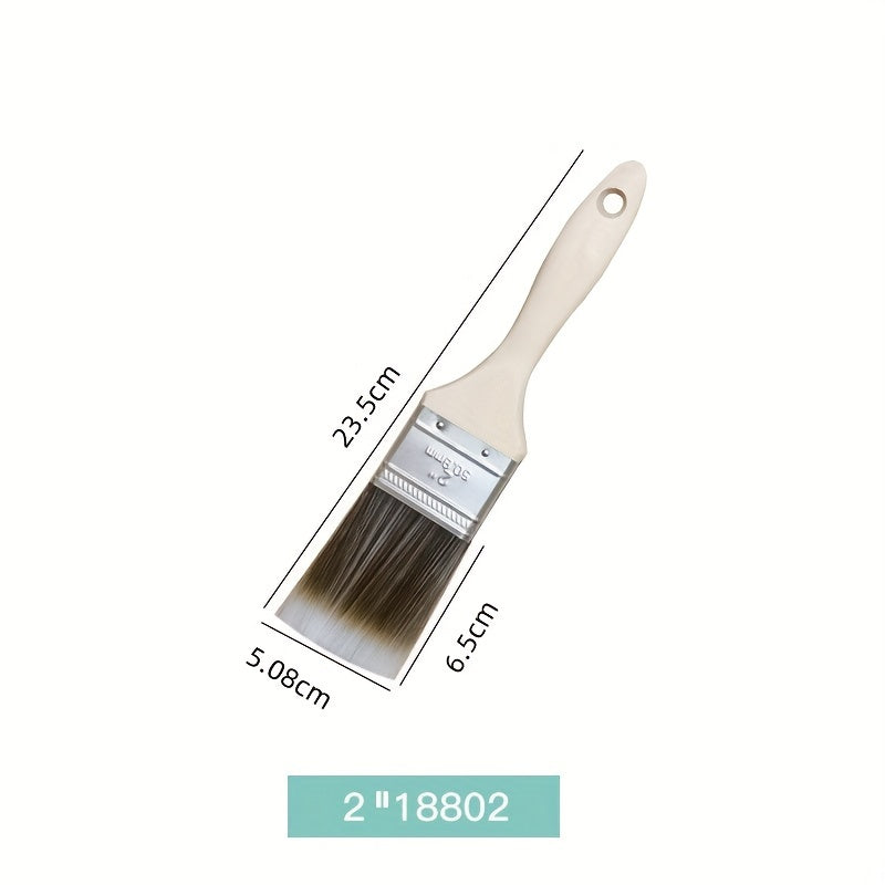 5 Pc Paint Brush Set Soft Bristles Wood Handles Indoor & Outdoor Home Decor