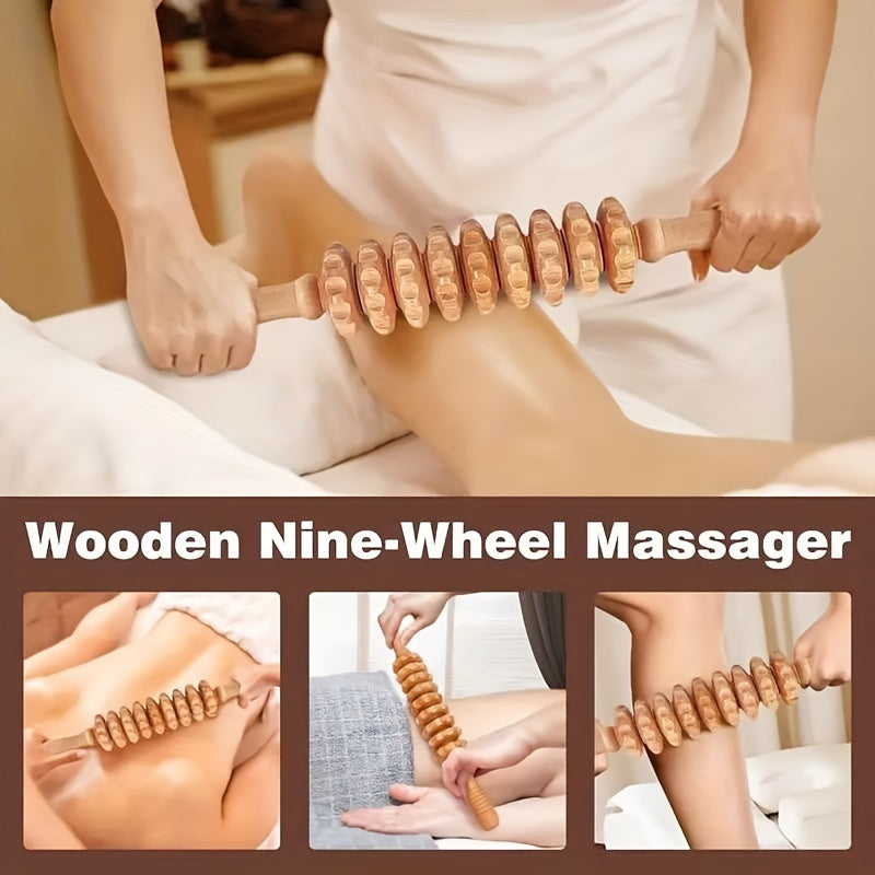 Sunhill 6 Piece Wood Massage Tool Set for Muscle Relief and Relaxation