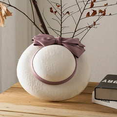 French Style Embossed Top Hat Bow Decor Banquet