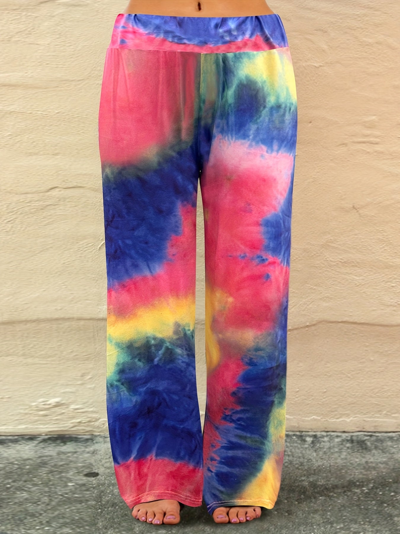  Tie Dye High Stretch Low Rise Straight Leg Pants