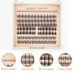 SIMER False Eyelashes Kit Manga Lashes Extension Natural Look DIY