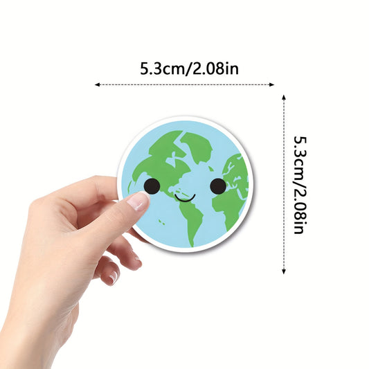 55pcs Earth Vinyl Stickers Set for Laptop Water Bottle Phone Skateboard