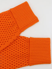  Knitted Open Front Cardigan