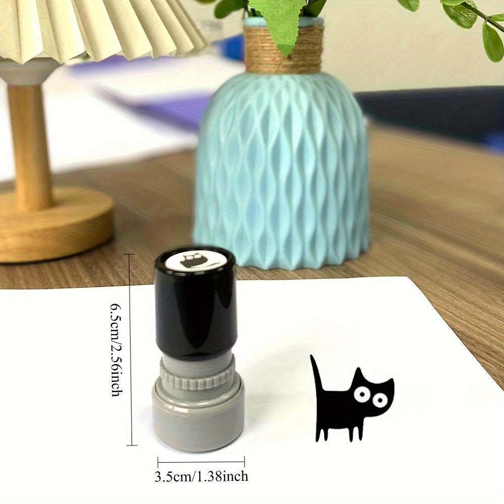 20mm Cat Stamp with Whiskers for Teacher Rewards & Encouragement