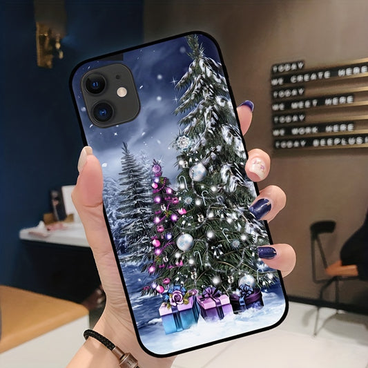 Christmas Tree Print Protective Phone Case For IPhone - Drop Proof Durable Cover