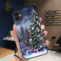 Christmas Tree Print Protective Phone Case For IPhone - Drop Proof Durable Cover