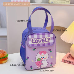 Cartoon Bear Lunch Bag Thermal Insulated Large Capacity Portable Food Storage