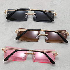 Men's Rimless UV Protection Sports Sunglasses for Cycling Fishing