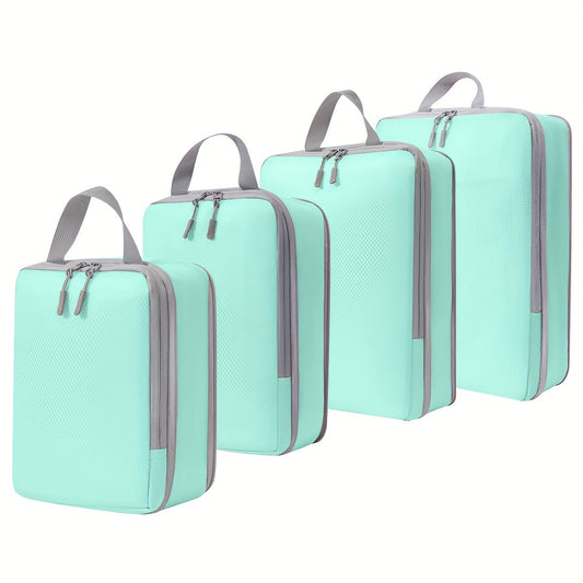 4pcs Compression Luggage Packing Organizer Set Lightweight Storage Bag