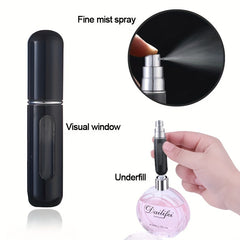 Refillable Perfume Atomizer Bottle 5ML, Travel-Sized Scent Pump Case