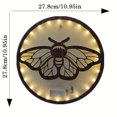 LED Lights Wooden Board Butterfly Wall Decoration Nursery Supplies