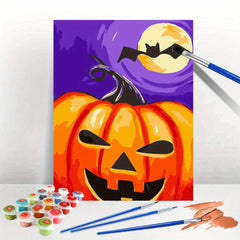 Halloween Pumpkin Painting Kit with Brushes and Paint