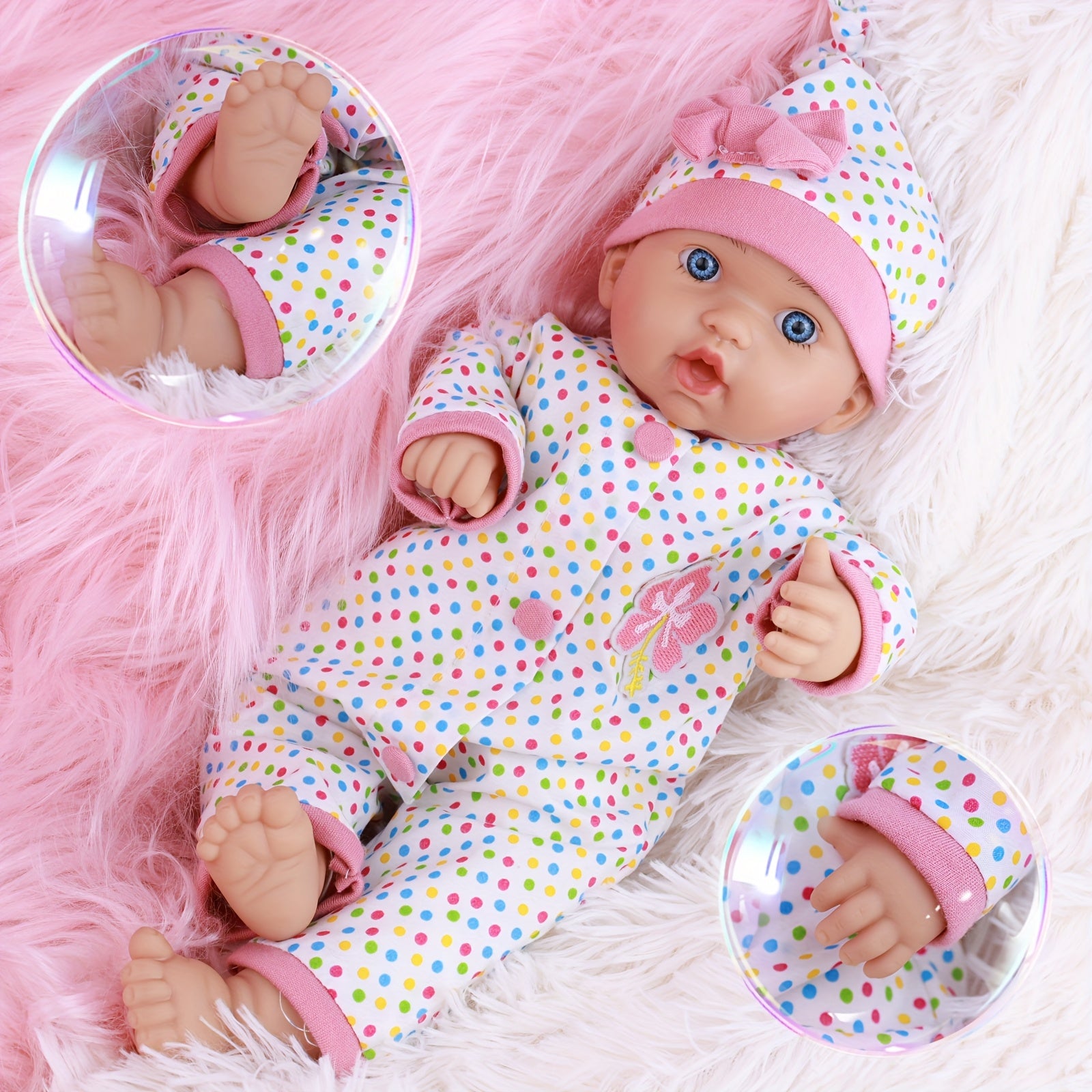 FUBCGS 16 European Style Reborn Doll Brown & Outfit with Heart