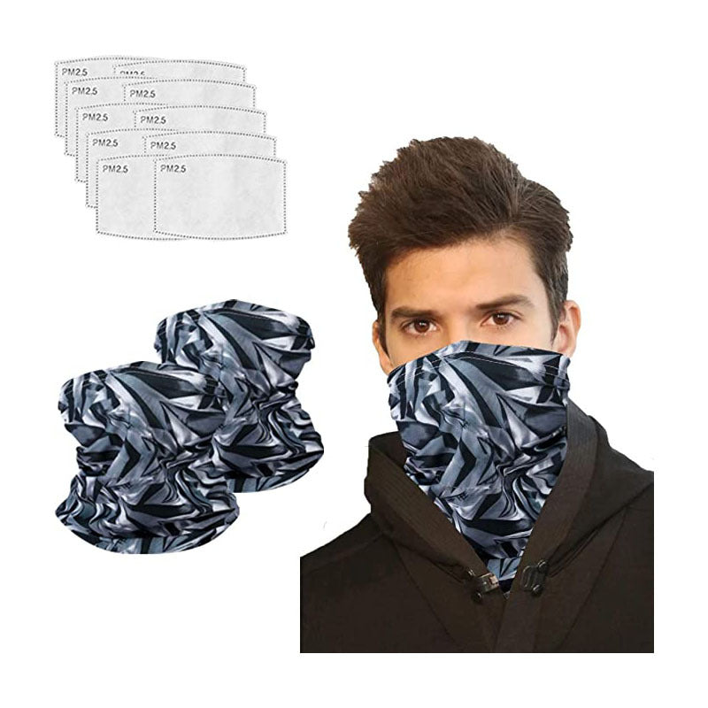 2 Pcs Neck Gaiter Bandana Half Face Balaclava Headwear Headgear Infinity Scarf