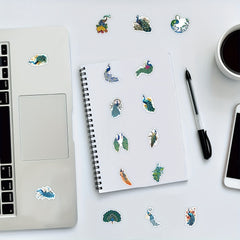 50pcs Cartoon Peacock Graffiti Stickers Laptop Helmet Skateboard Waterproof DIY