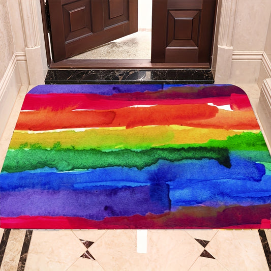Rainbow Door Mat Non-Slip Front Door Indoor/Outdoor Entrance Mat
