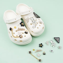 11 Pcs Bling Punk Goth Shoe Charms For Clog Slippers Party Favor