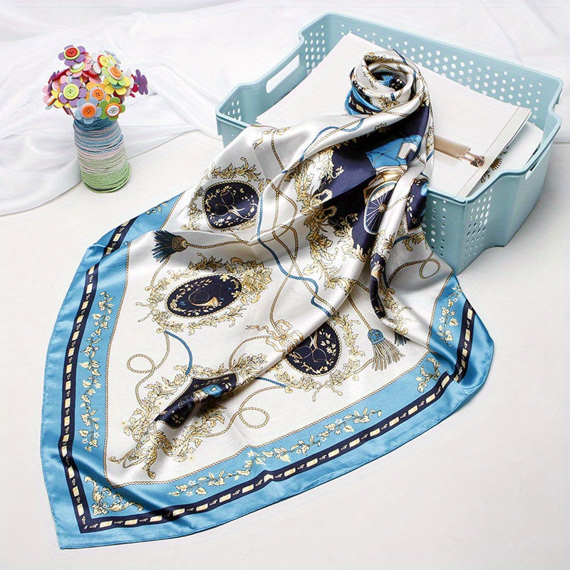 Carriage Pattern Bandana Silk Tube Top Shawl Scarf Wrap