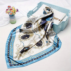 Carriage Pattern Bandana Silk Tube Top Shawl Scarf Wrap