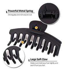 4pcs Matte Large Hair Claw for Women Strong Hold Barrettes