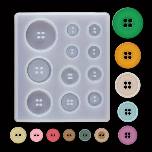 5 Sizes Button Resin Silicone Molds 10 12 15 20 25mm Round Shape Moulds