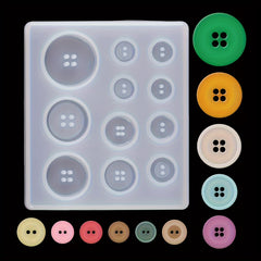 5 Sizes Button Resin Silicone Molds 10 12 15 20 25mm Round Shape Moulds