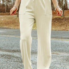  Sporty Pants Women's Plus Elastic Drawstring High Rise Trousers