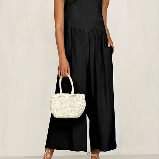 Sexy Backless Wide Leg Jumpsuit for Women