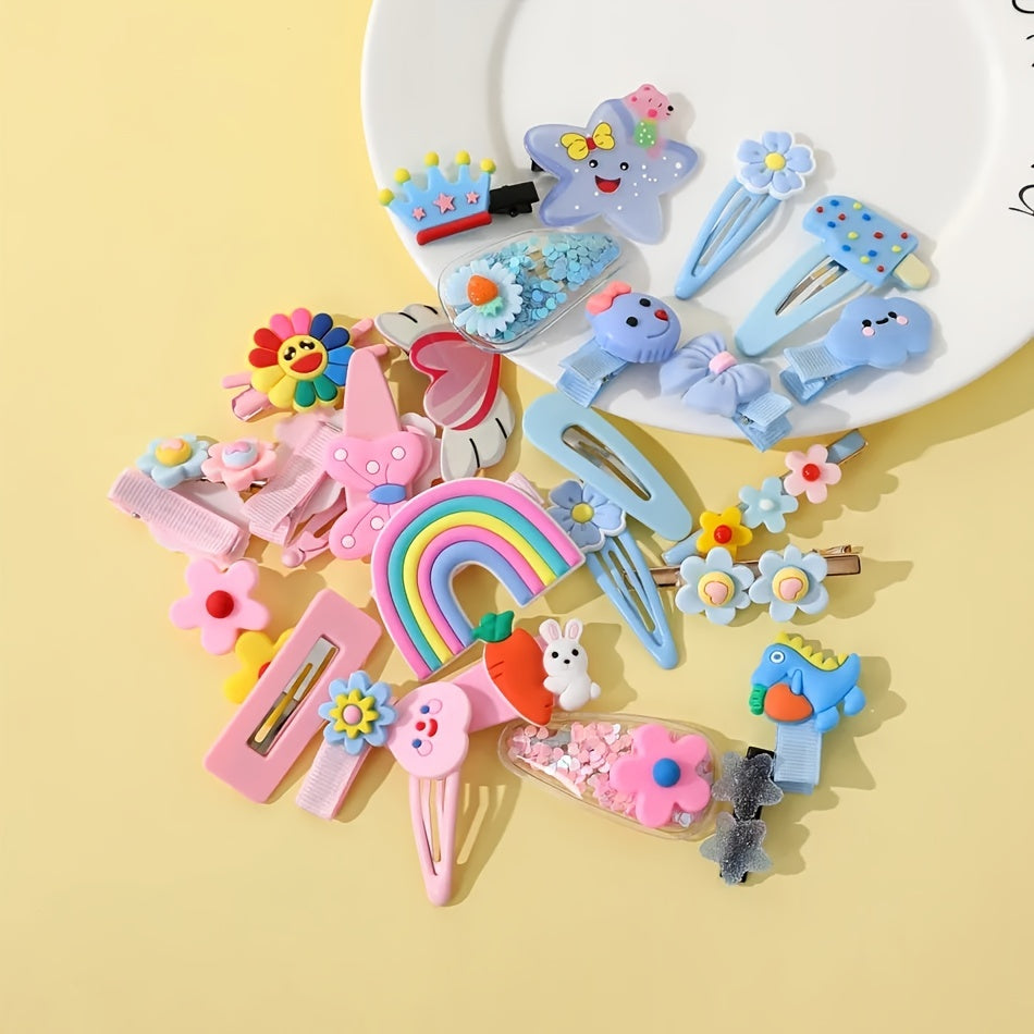 14pcs Girls Hair Clip Cartoon Hairpin Side Clip Hair Accessories Children's Gift