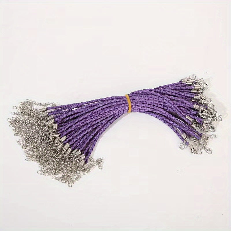 10pcs Mixed Leather Lace Braided Bracelet Rope DIY Jewelry Hand Braided Rope