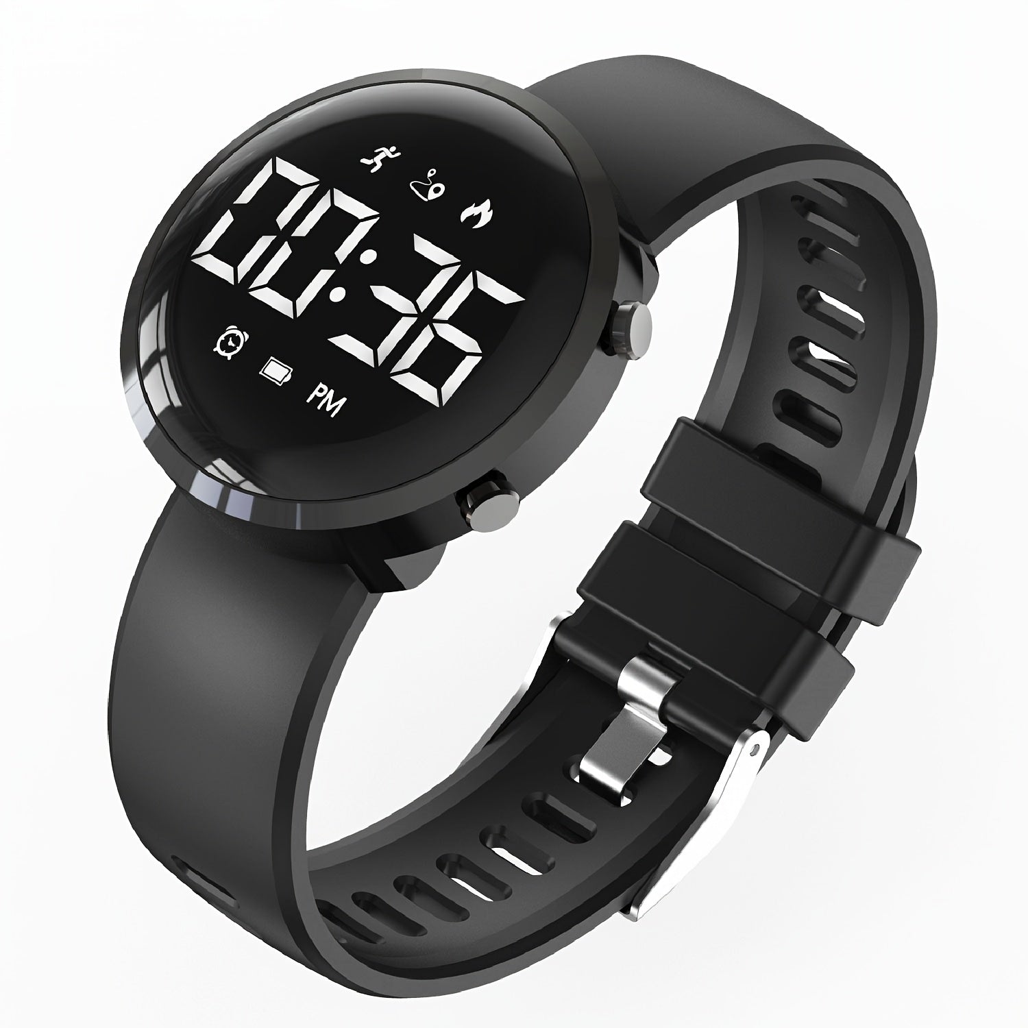 Kids 3D Pedometer Smart Watch USB Rechargeable LED Digital Watch