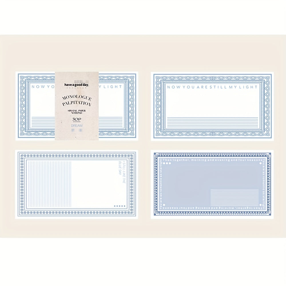 Retro Basic Postcard 30sheets DIY Material Record Memo Message Decoration