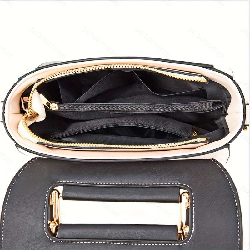 Classic Flap Crossbody Bag PU Leather Versatile Shoulder Bag