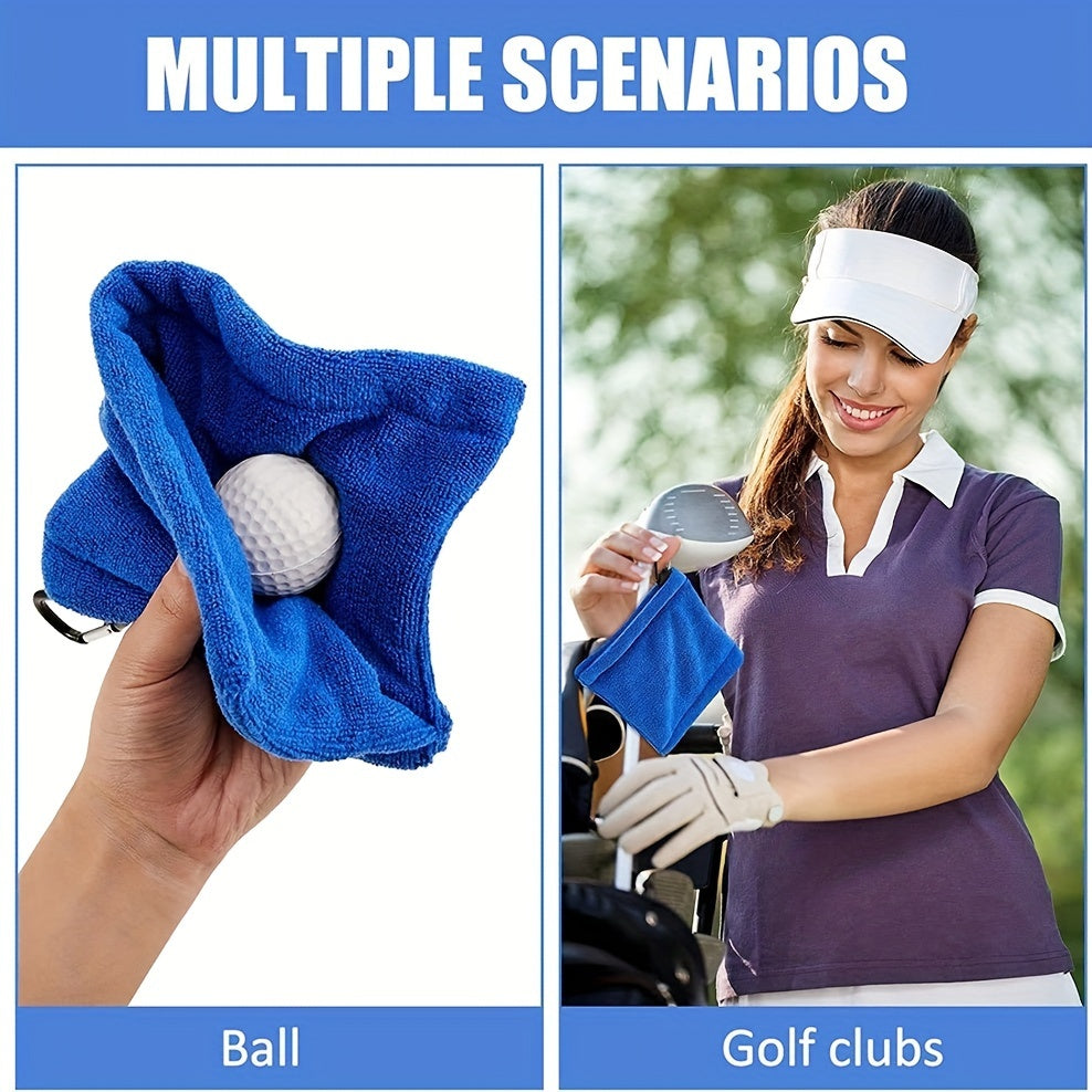 Golf Ball Cleaner Towel With Clips Golf Club Supplies