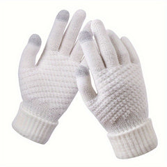 Women's Winter Touch Screen Gloves Warm Wool lined Knitted Gloves