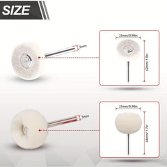 20pcs 25mm Wool Felt Polishing Wheel Set for Drill Grinder