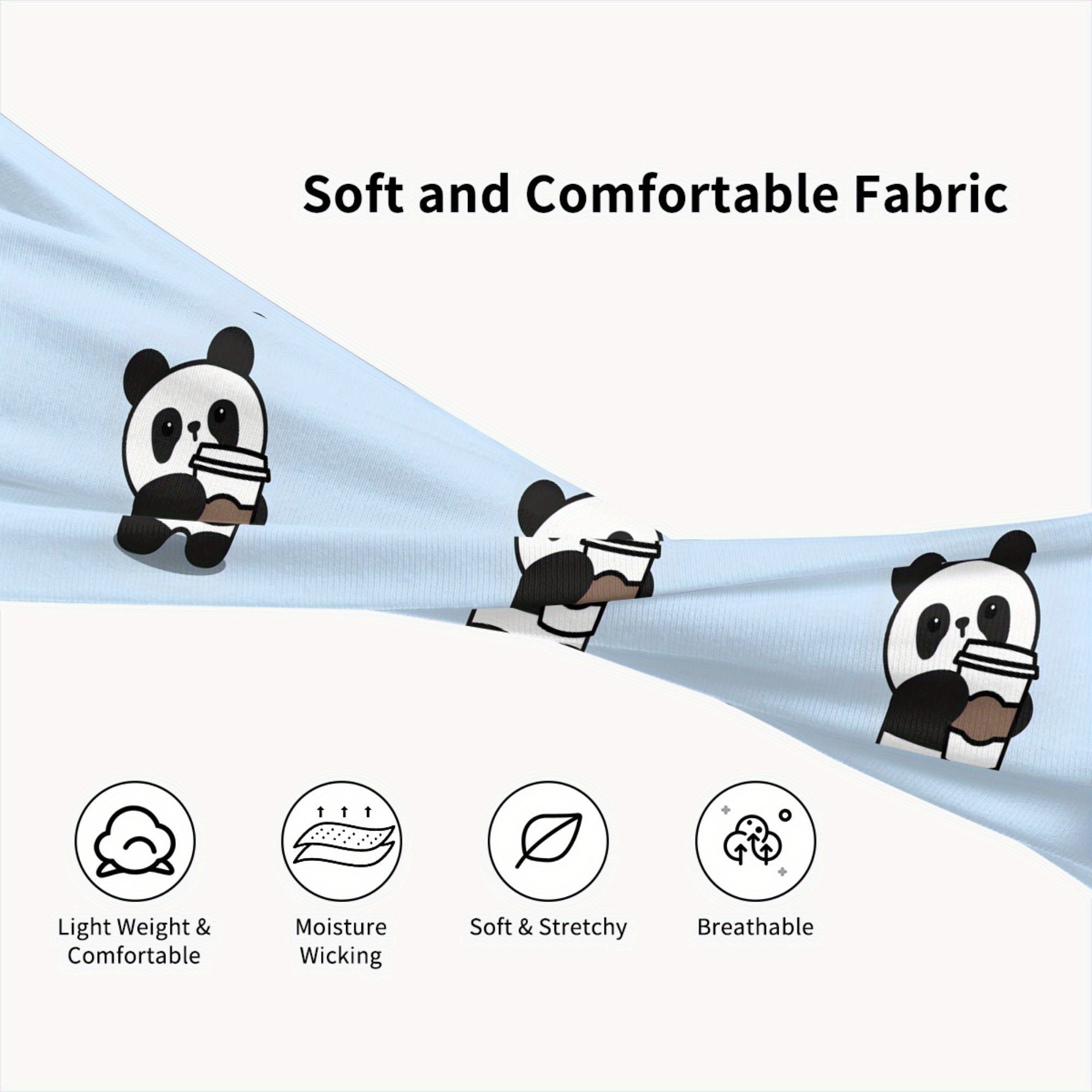 Panda Sports Headband Sweat Wicking Stretchy & Breathable Polyester