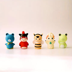5pcs Cartoon Finger Puppet Set for Interactive Storytelling