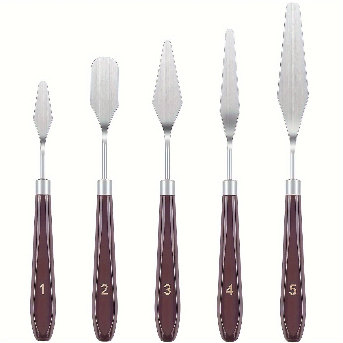5pcs Stainless Steel Spatula Palette Set for Painting