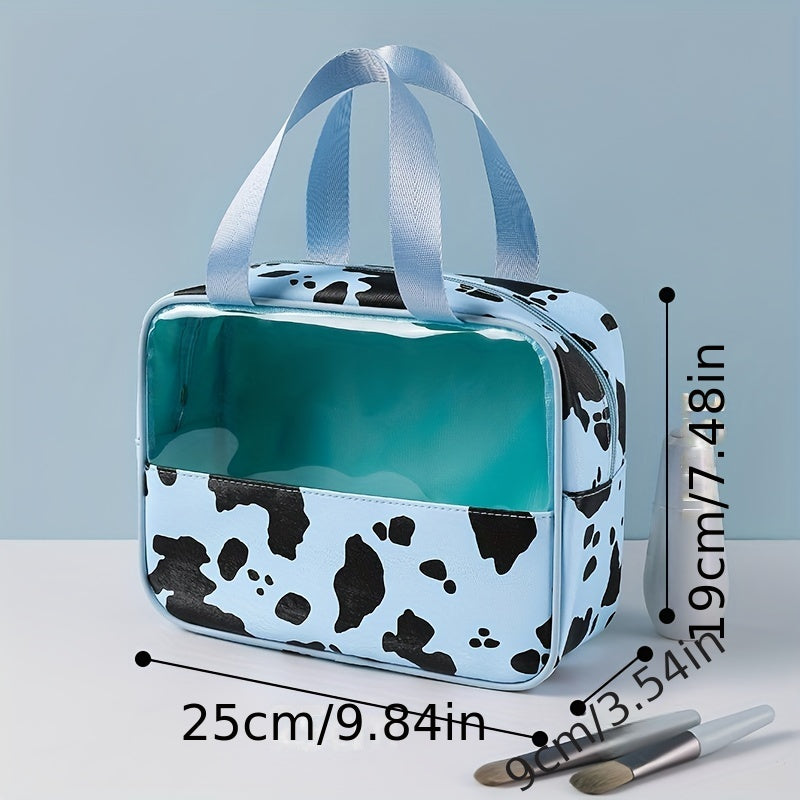 Cow Pattern Makeup Bag Large Waterproof Toiletry Wash Bag