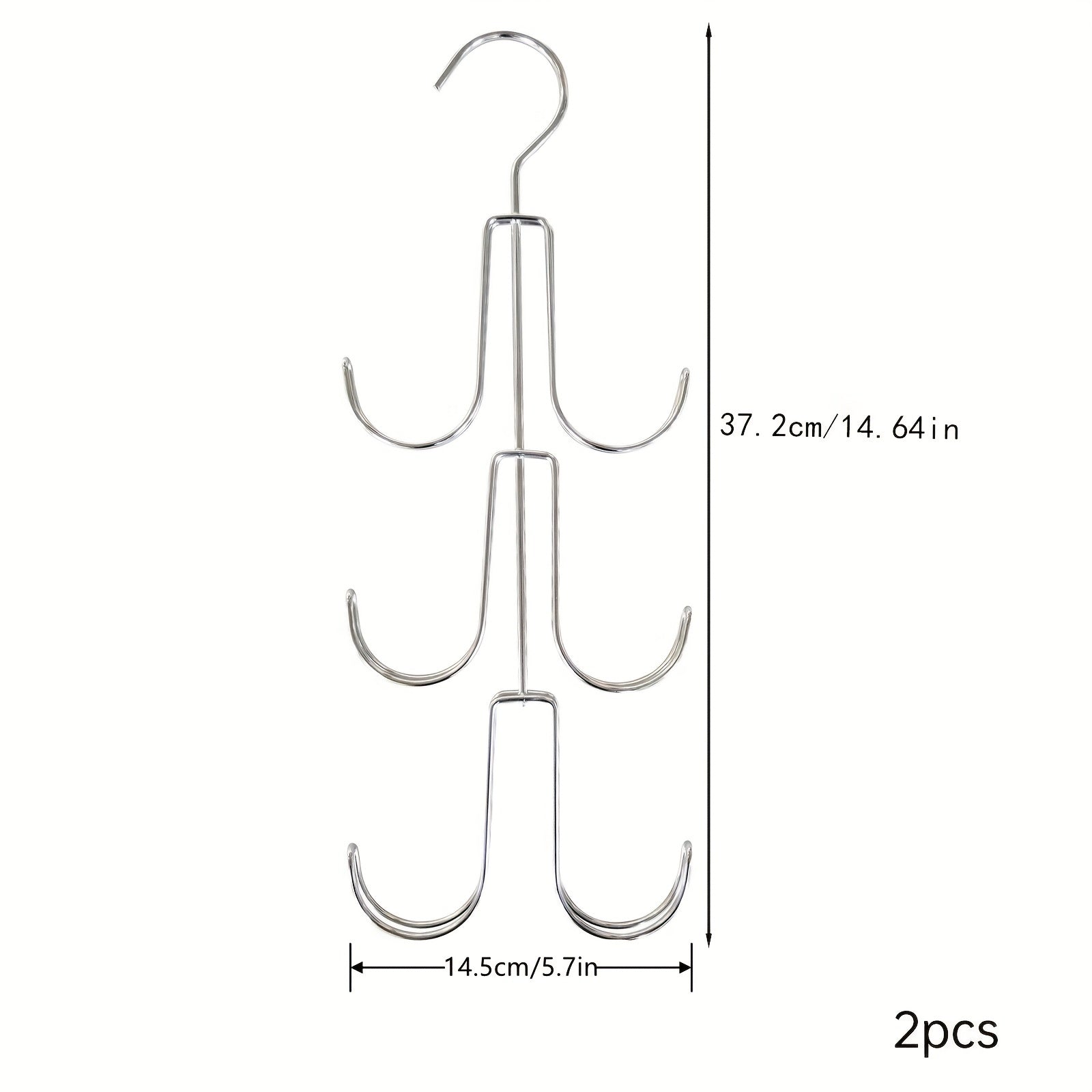 2pcs Purse Organizer Closet Metal Holder For Handbags Belts Scarves Totes