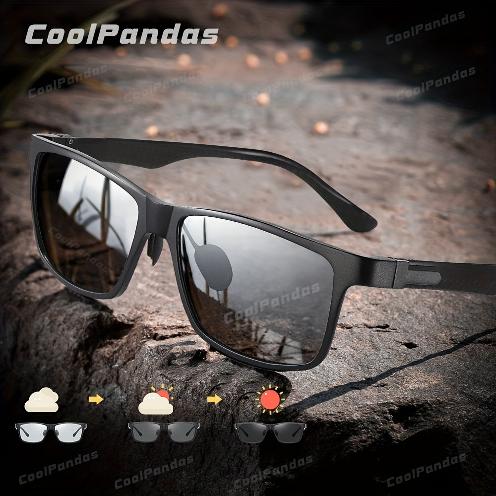 CoolPandas Photochromic Polarized Sunglasses Carbon Fiber Frame